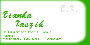 bianka kaszik business card